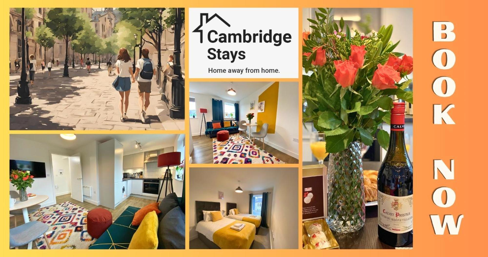 Cambridge Stays Central Apart Hotel 1Br Flats-Easy Walk To City Centre-Parking Bagian luar foto