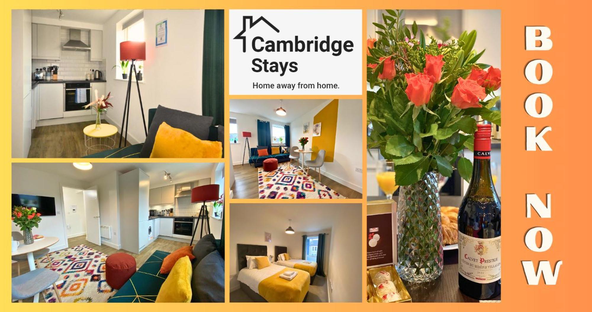 Cambridge Stays Central Apart Hotel 1Br Flats-Easy Walk To City Centre-Parking Bagian luar foto